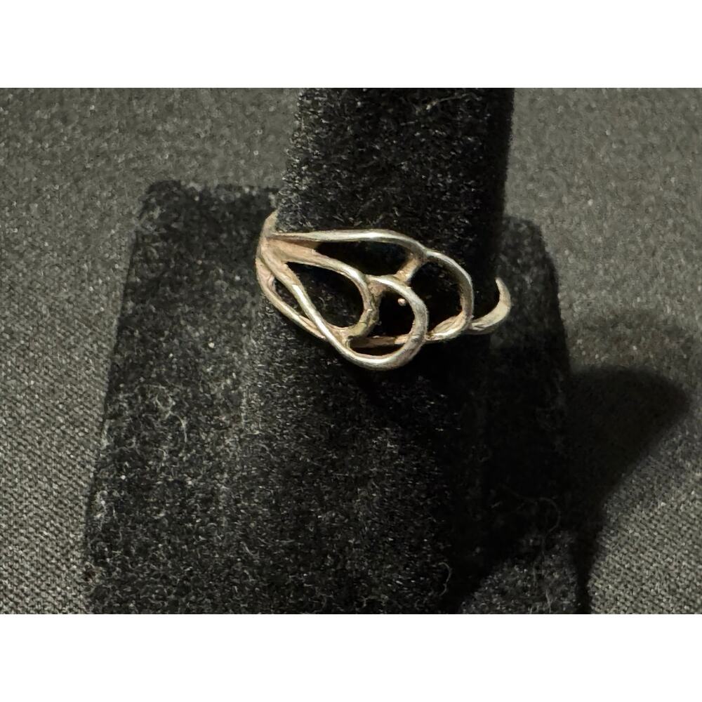 Vintage 925 Sterling Silver Wave Ring Size 6